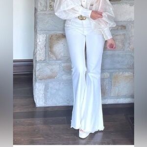 Sportmax Ivory Denim Pants
